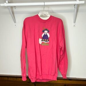 Vintage Teddy Bear Patchwork Crewneck Sweatshirt- XL
